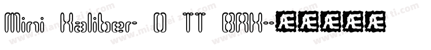 Mini Kaliber O TT BRK字体转换